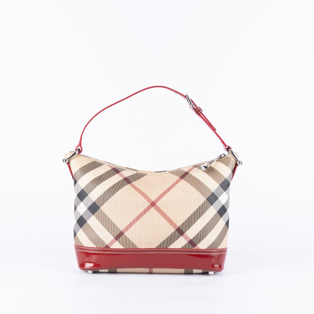 Burberry Nova Check Beige/Red Baguette