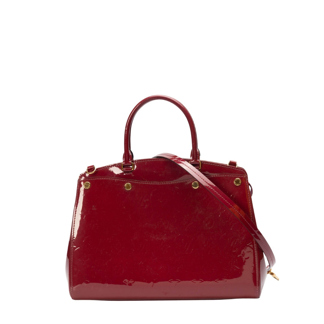 Louis Vuitton Griotte Vernis Brea MM Satchel