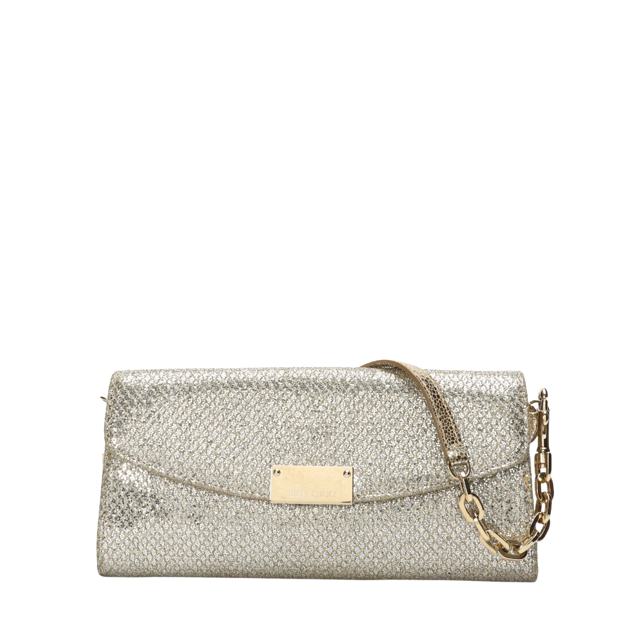 Jimmy Choo Silver Shimmery Clutch