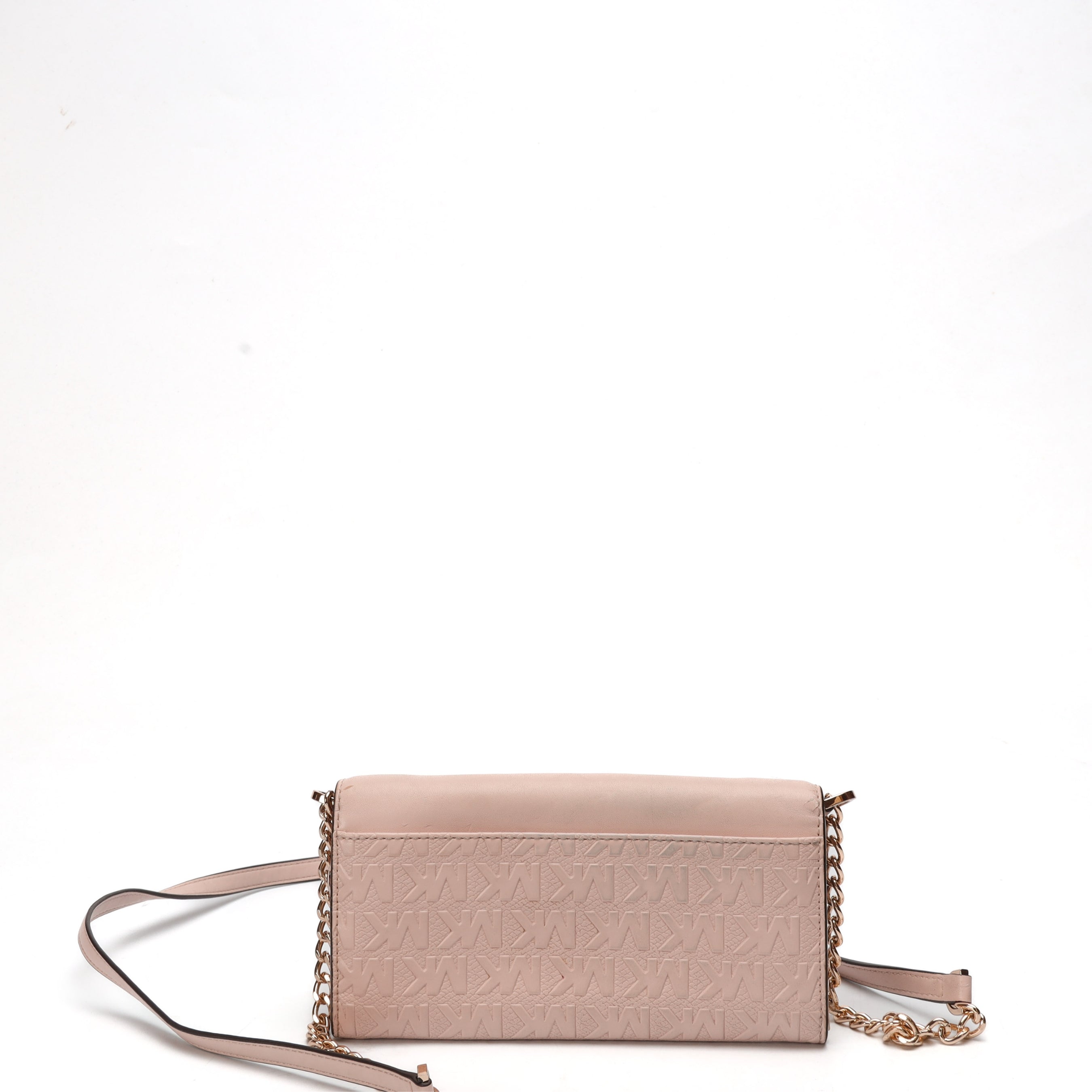 Michael Kors Pink Jet Set Flap Wallet on Strap