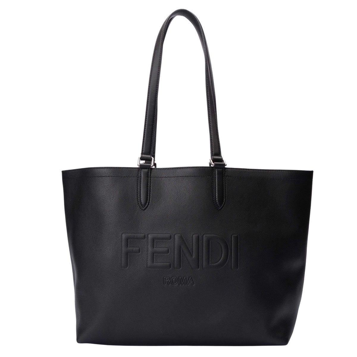 Fendi Roma Logo Embossed Tote