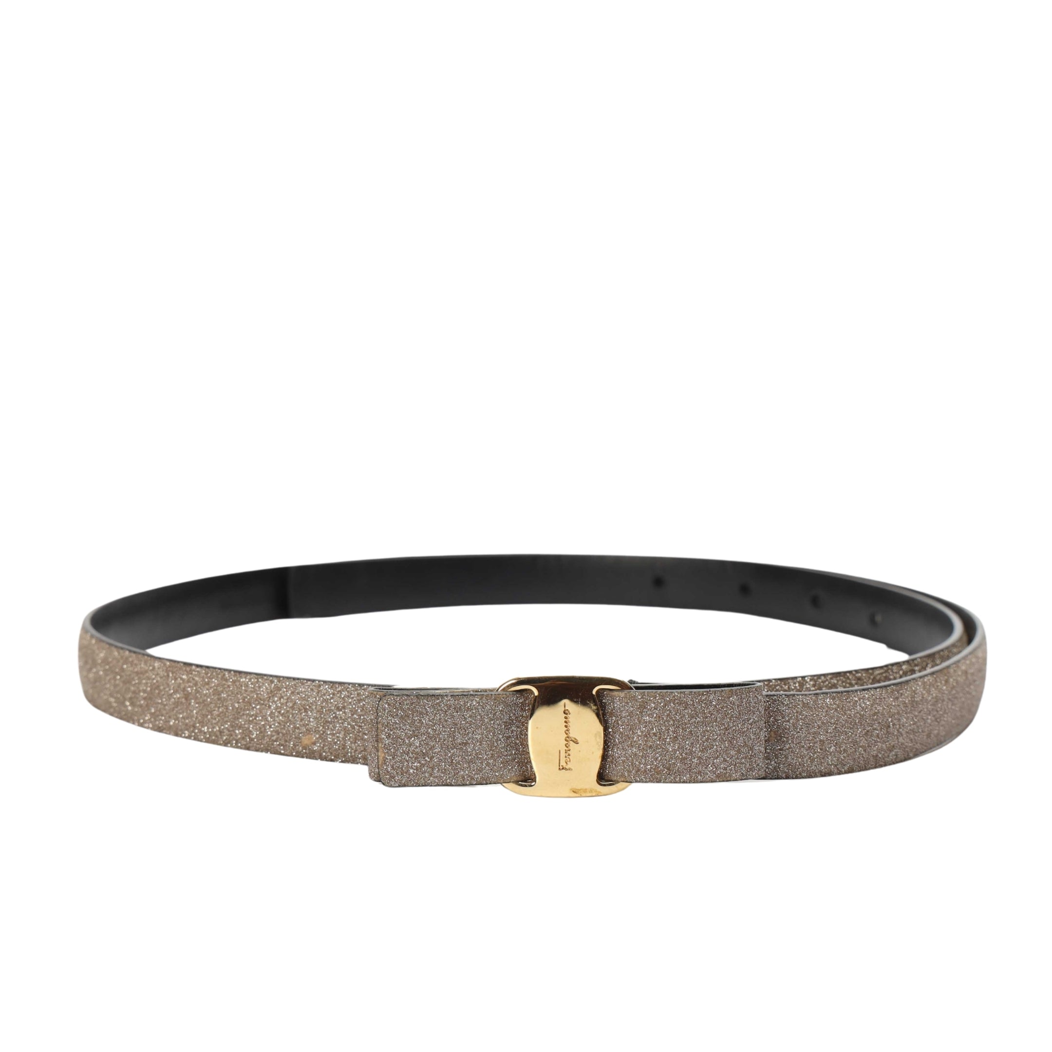 Salvatore Ferragamo Glittery Vara Bow Belt
