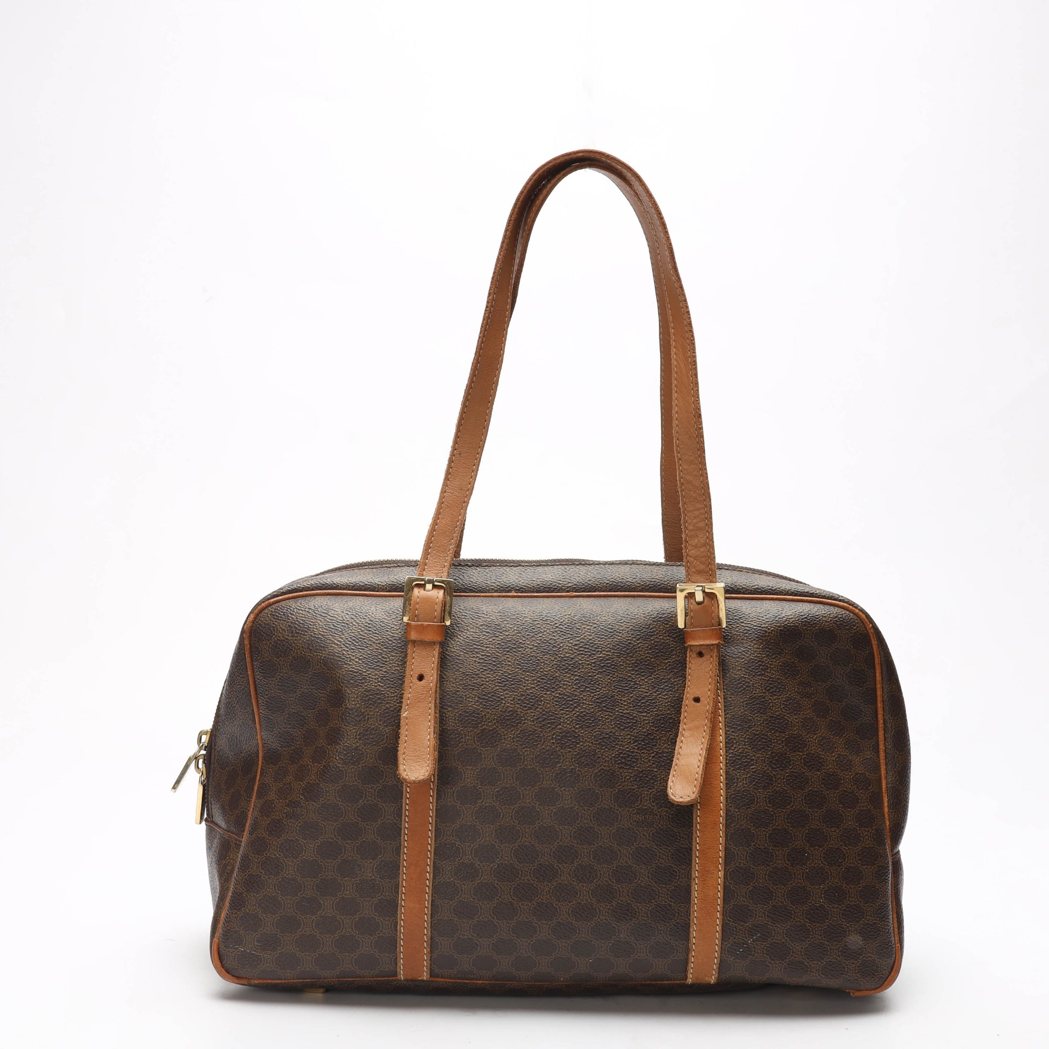 Celine Macadam Canvas Brown Shoulder Bag