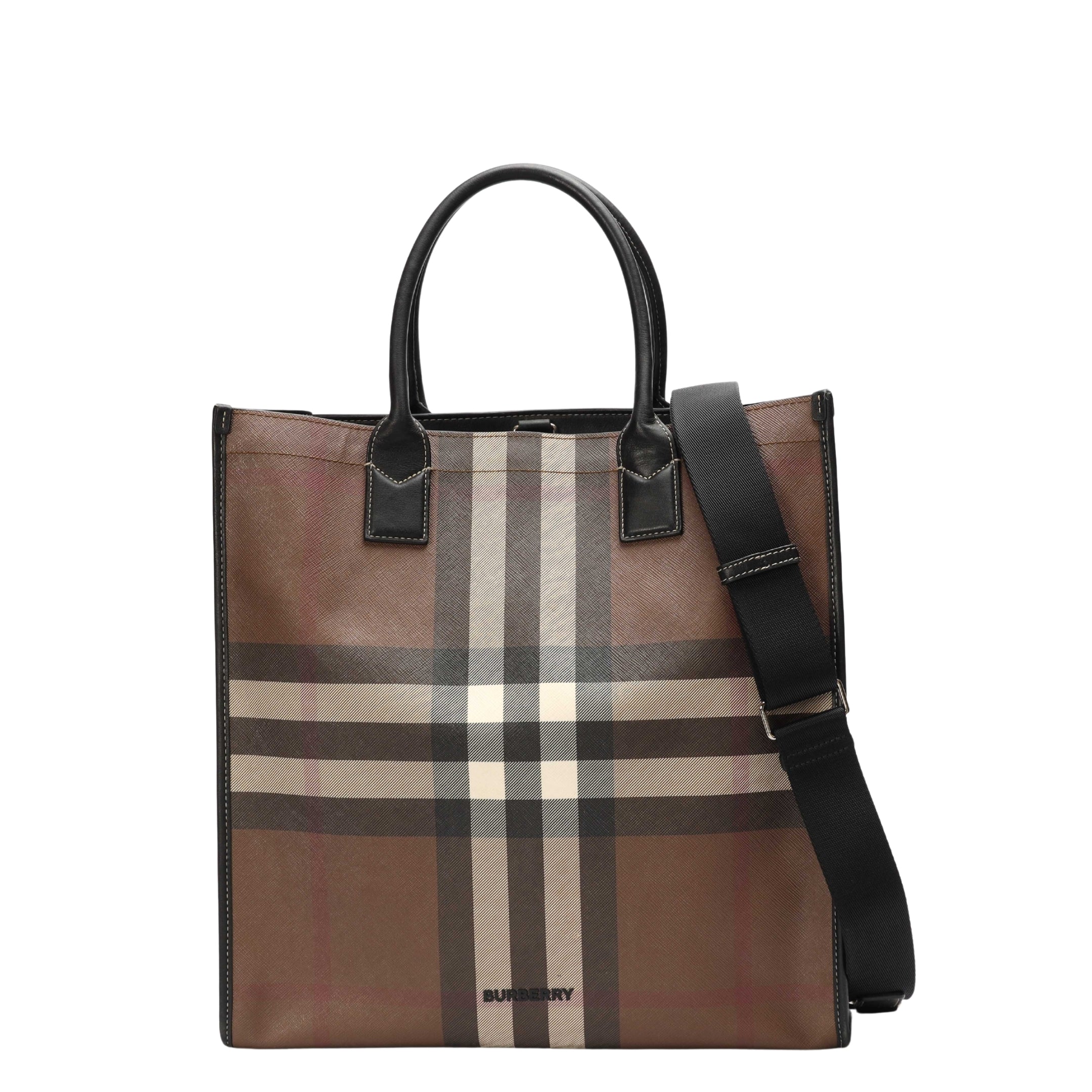 Burberry Denny Check E-Canvas Tote Bag