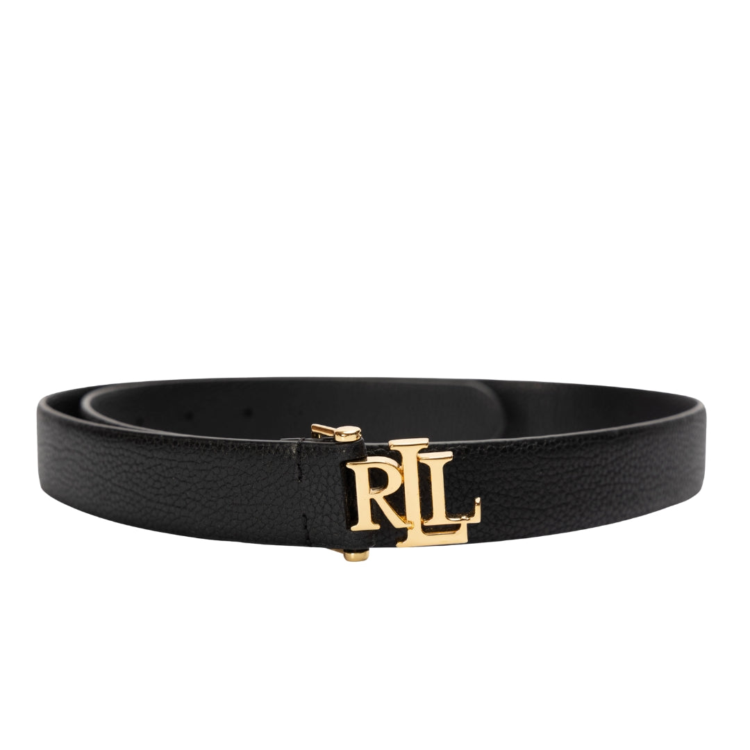 Ralph Lauren Logo Reversible Pebbled Leather Belt