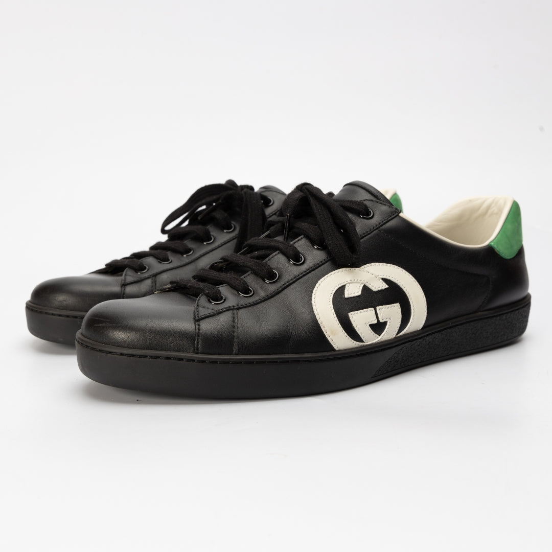 Gucci Interlocking G Tricolor Leather Low Top Sneakers