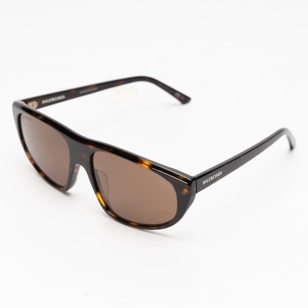 Balenciaga Classic Tortoise Frame Pilot Sunglasses