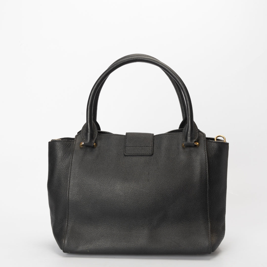 Burberry Buckle Leather Tote