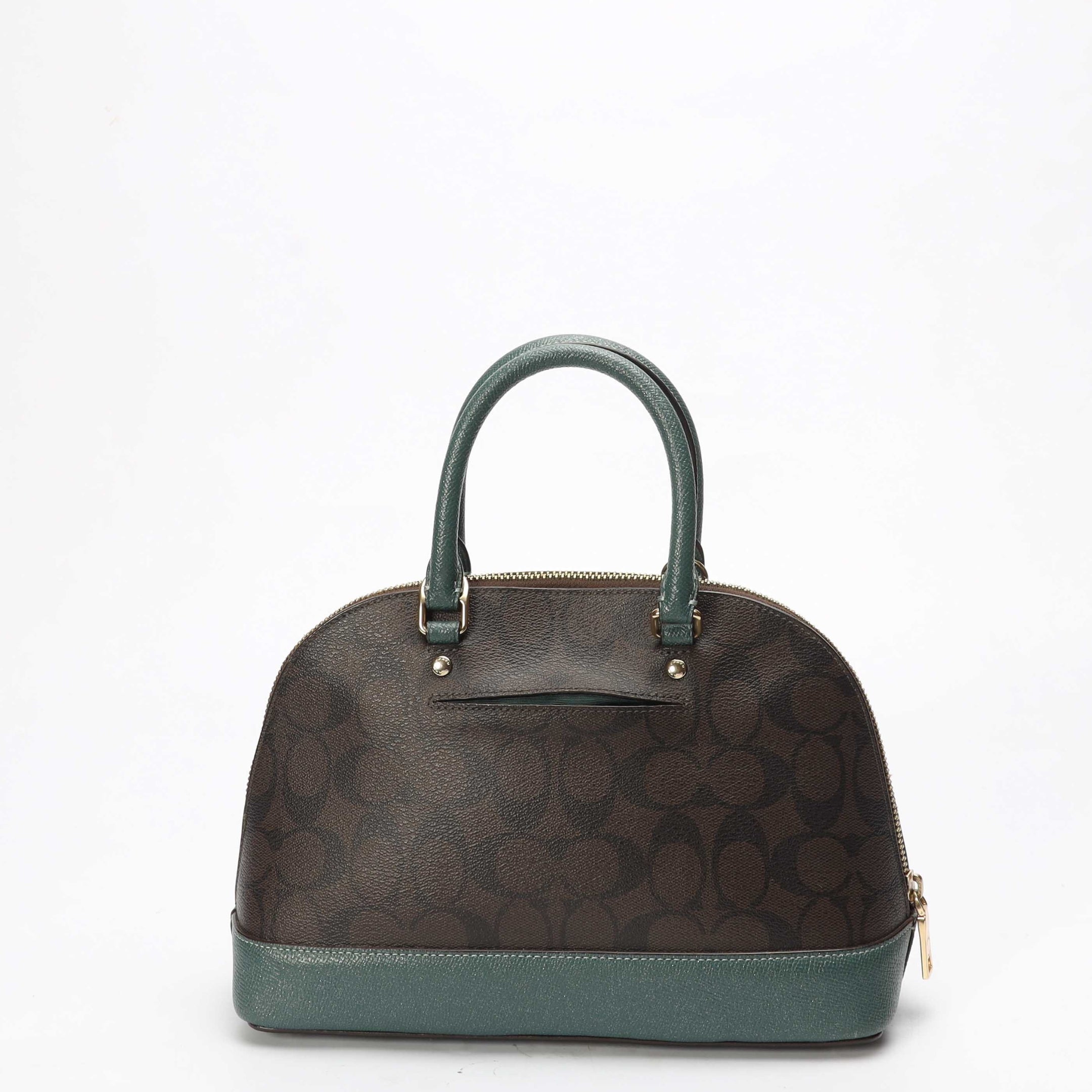 Coach Mini Sierra Signature Brown Satchel