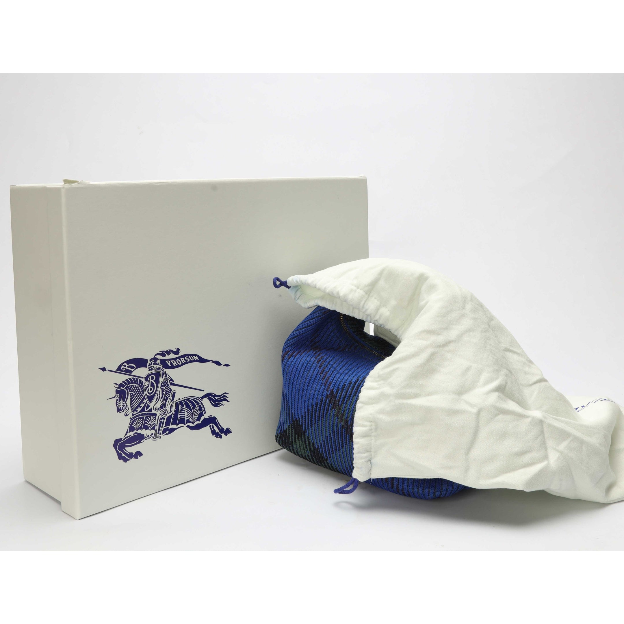 Burberry Blue Check Peg Shoulder Bag