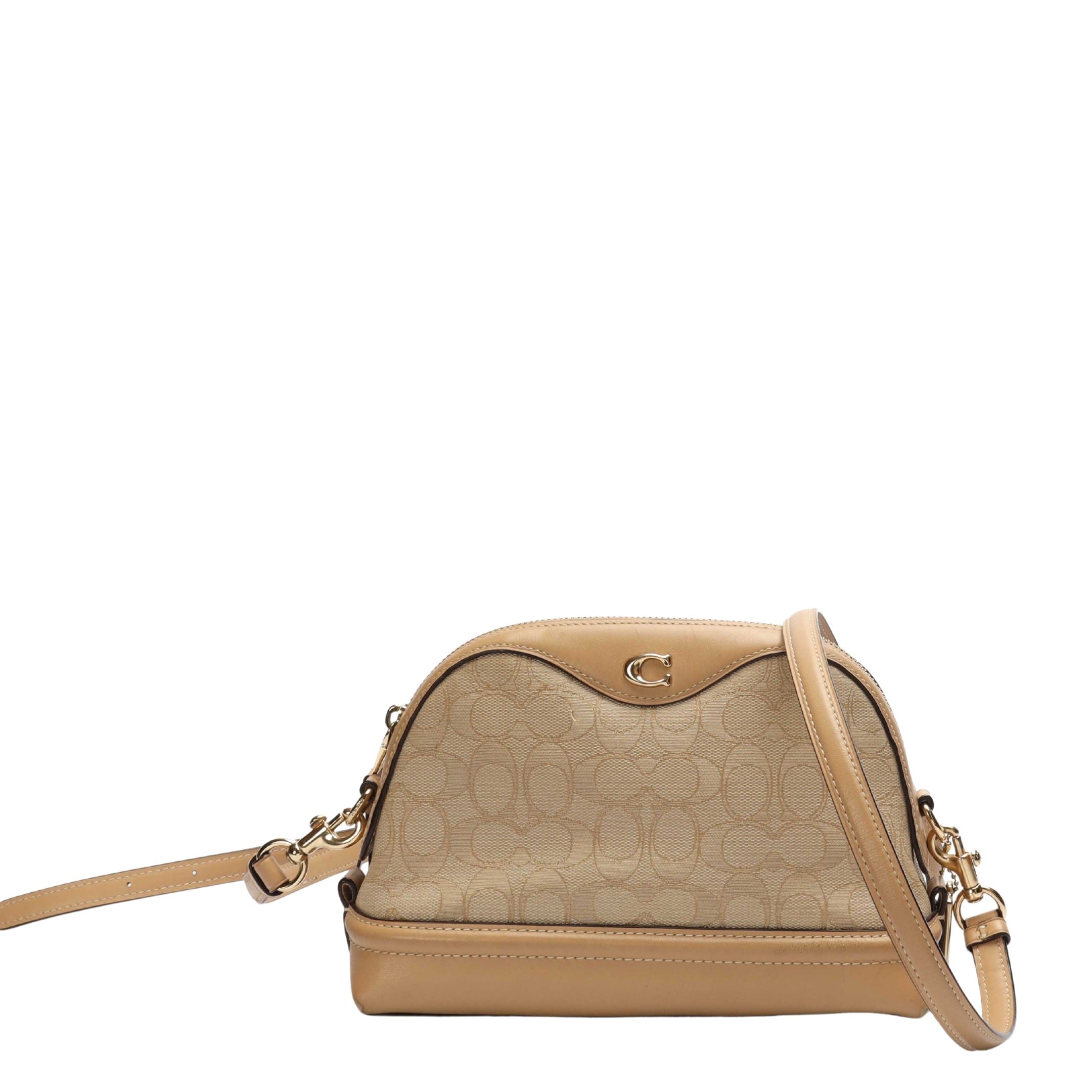 Coach Ivie Beige Dome Crossbody Bag