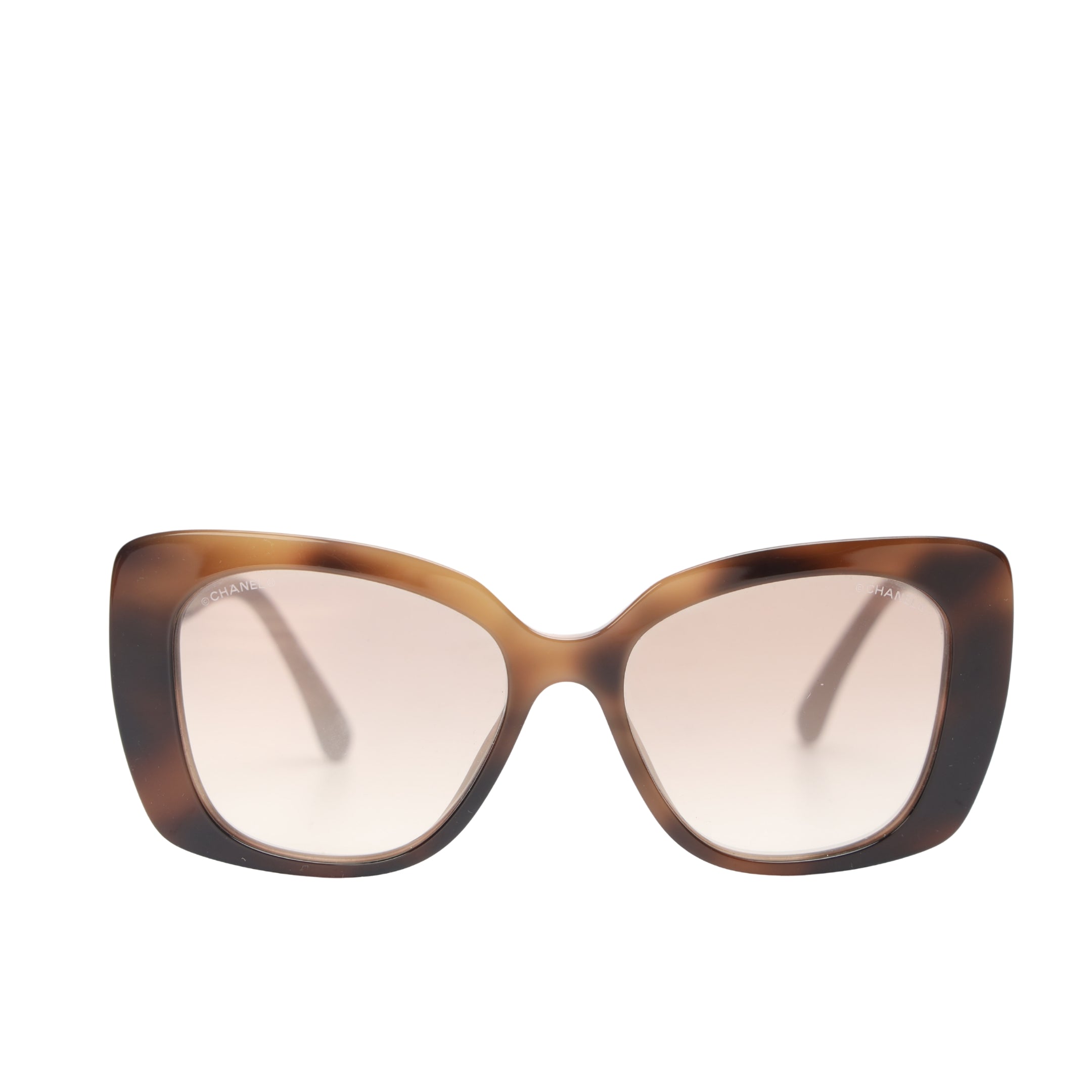 Chanel Brown Tortoise Square Sunglasses