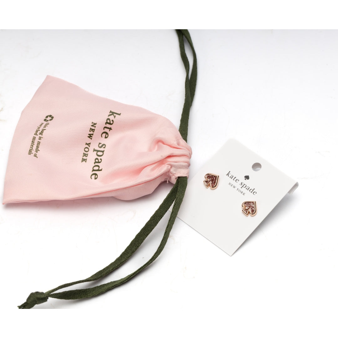 Kate Spade Signature Spade Glitter Enamel Studs