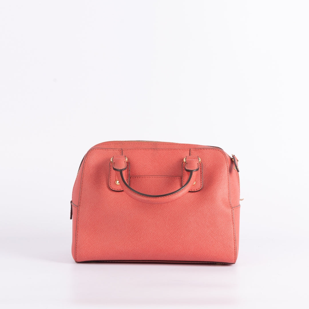 Michael Kors Saffiano Leather Red Satchel