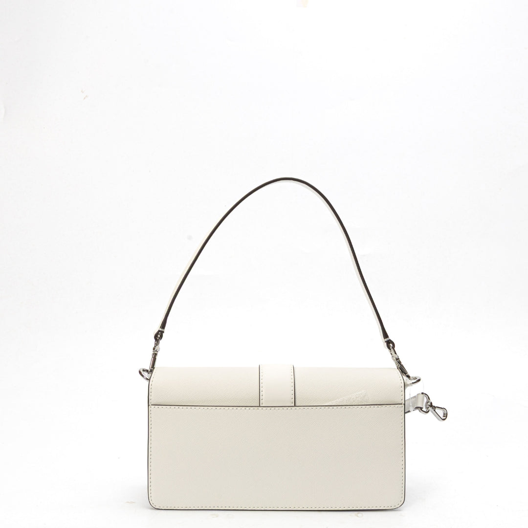 Michael Kors White Greenwich Shoulder Bag