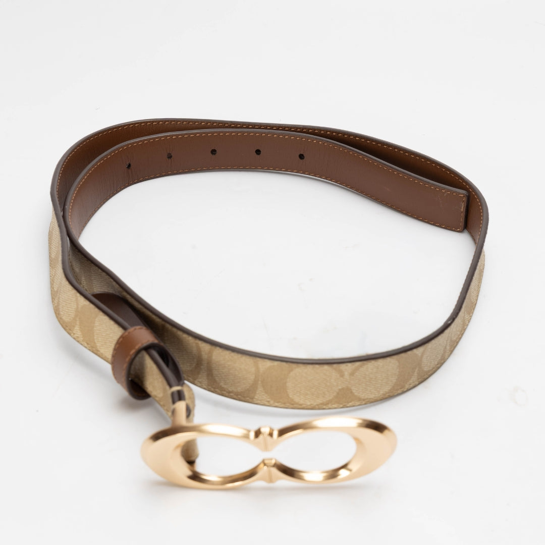 Coach Signature CC Buckle Belt