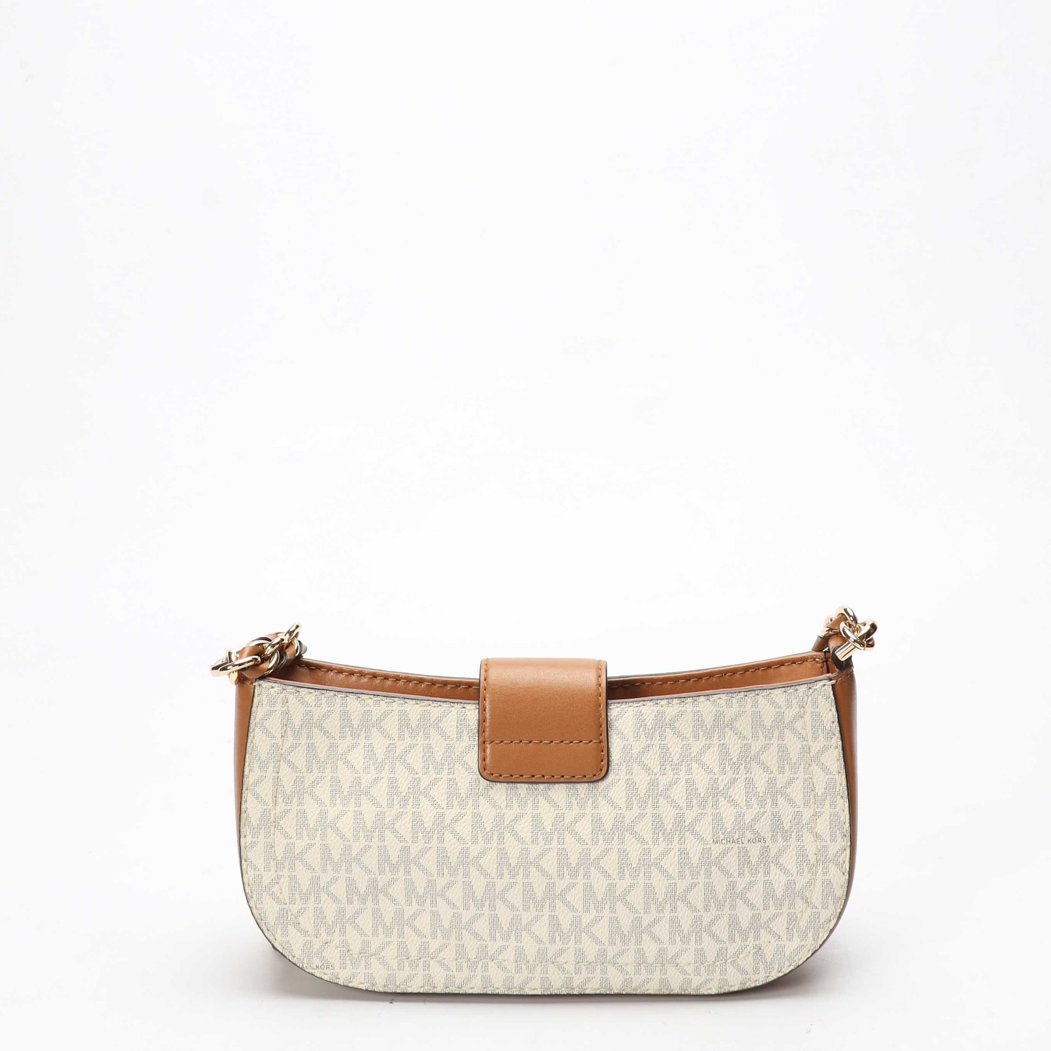 Michael Kors Carmen XS Vanilla Acorn Logo Shoulder Bag