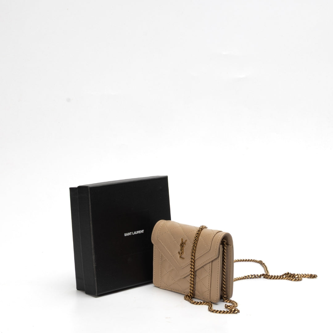 Saint Laurent Quilted Micro Gaby Crossbody Bag