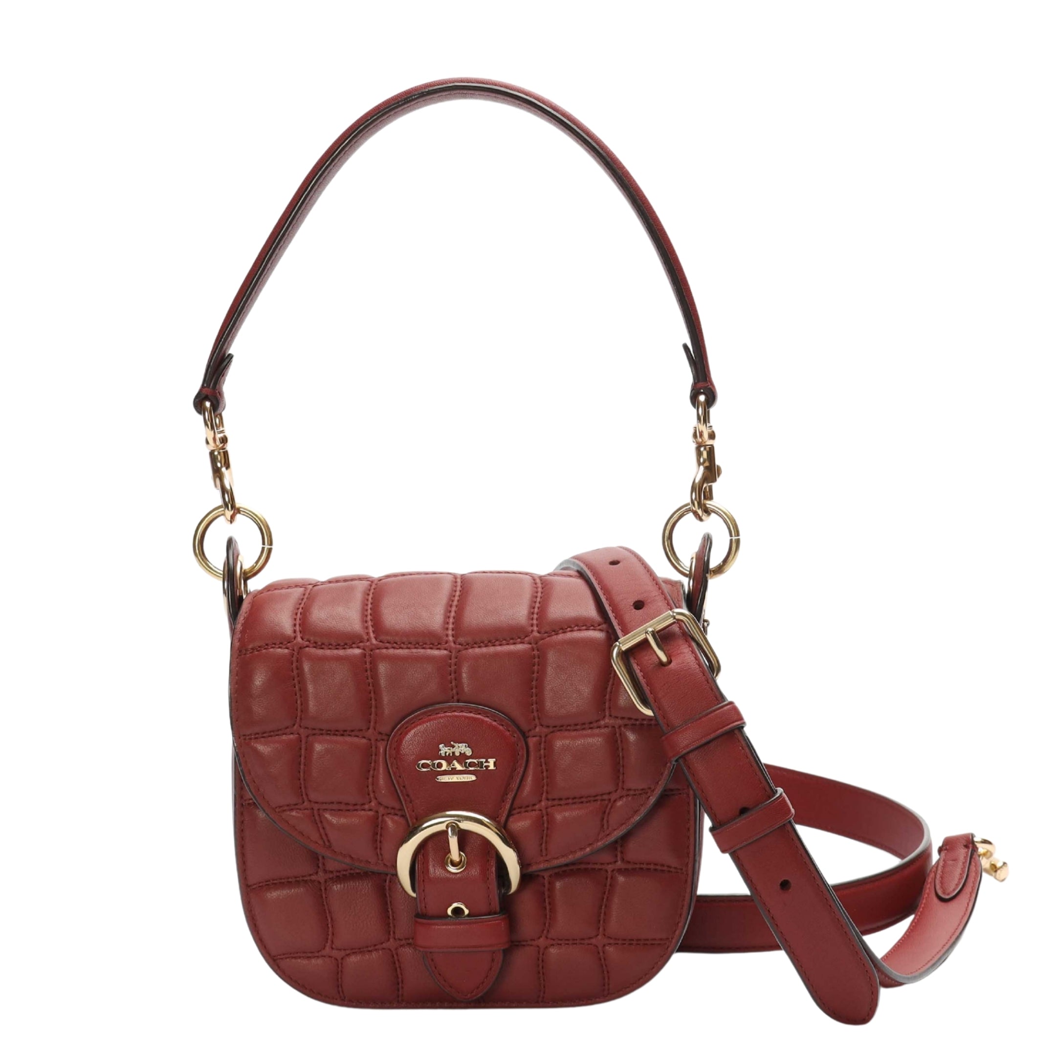 Coach Kleo Red Quilting Shoulder Bag 17