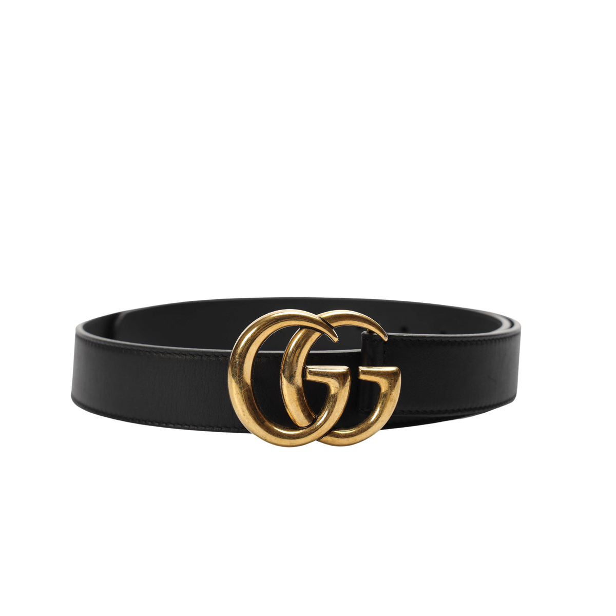 Gucci Black Marmont Logo Buckle Belt