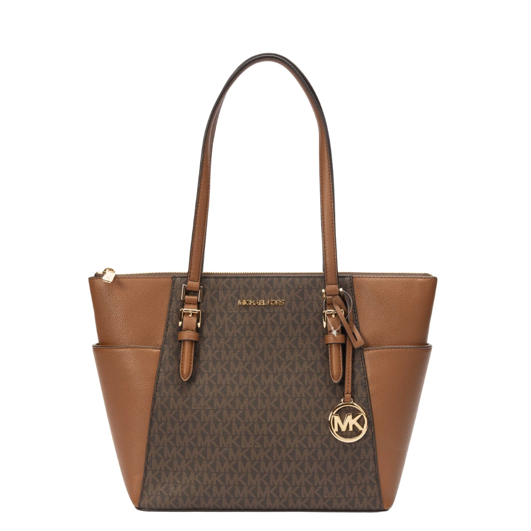 Michael Kors Charlotte Brown Large Tote Bag