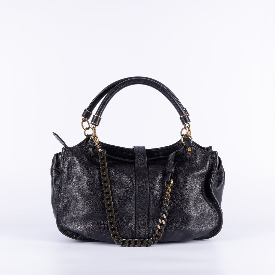 Burberry Bartow Black Leather Shoulder Bag