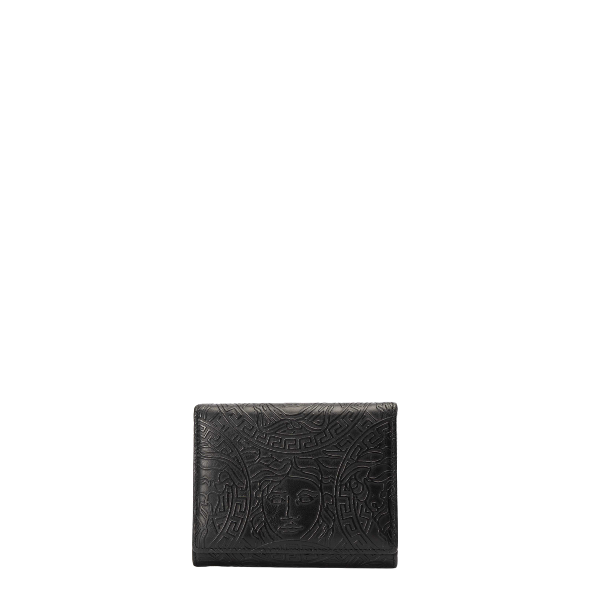 Versace Medusa Black Trifold Wallet
