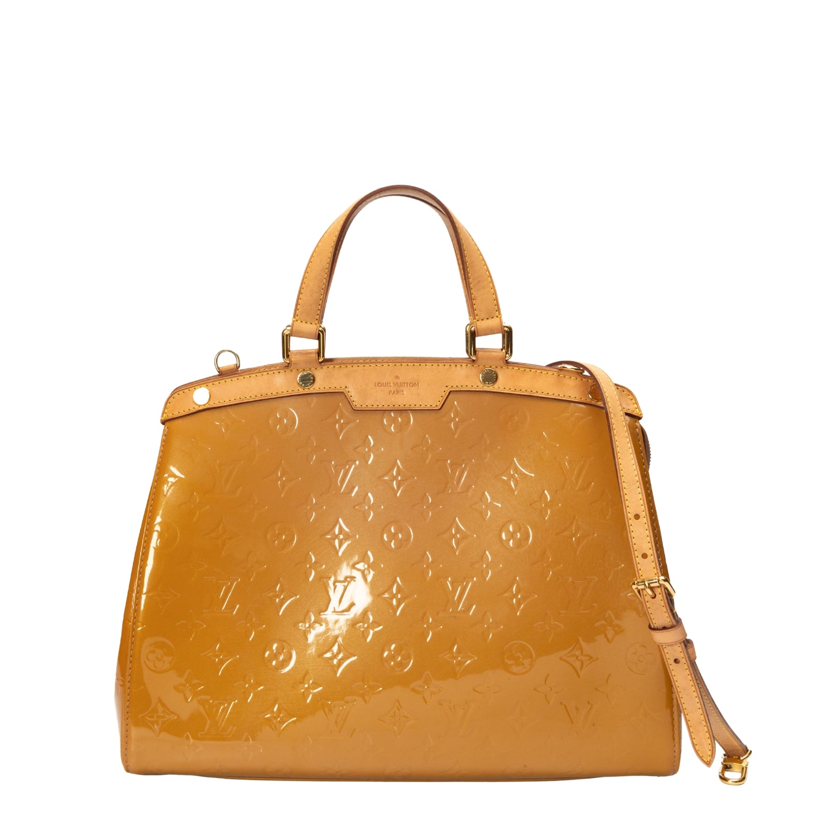 Louis Vuitton Yellow Monogram Vernis Brea GM Bag
