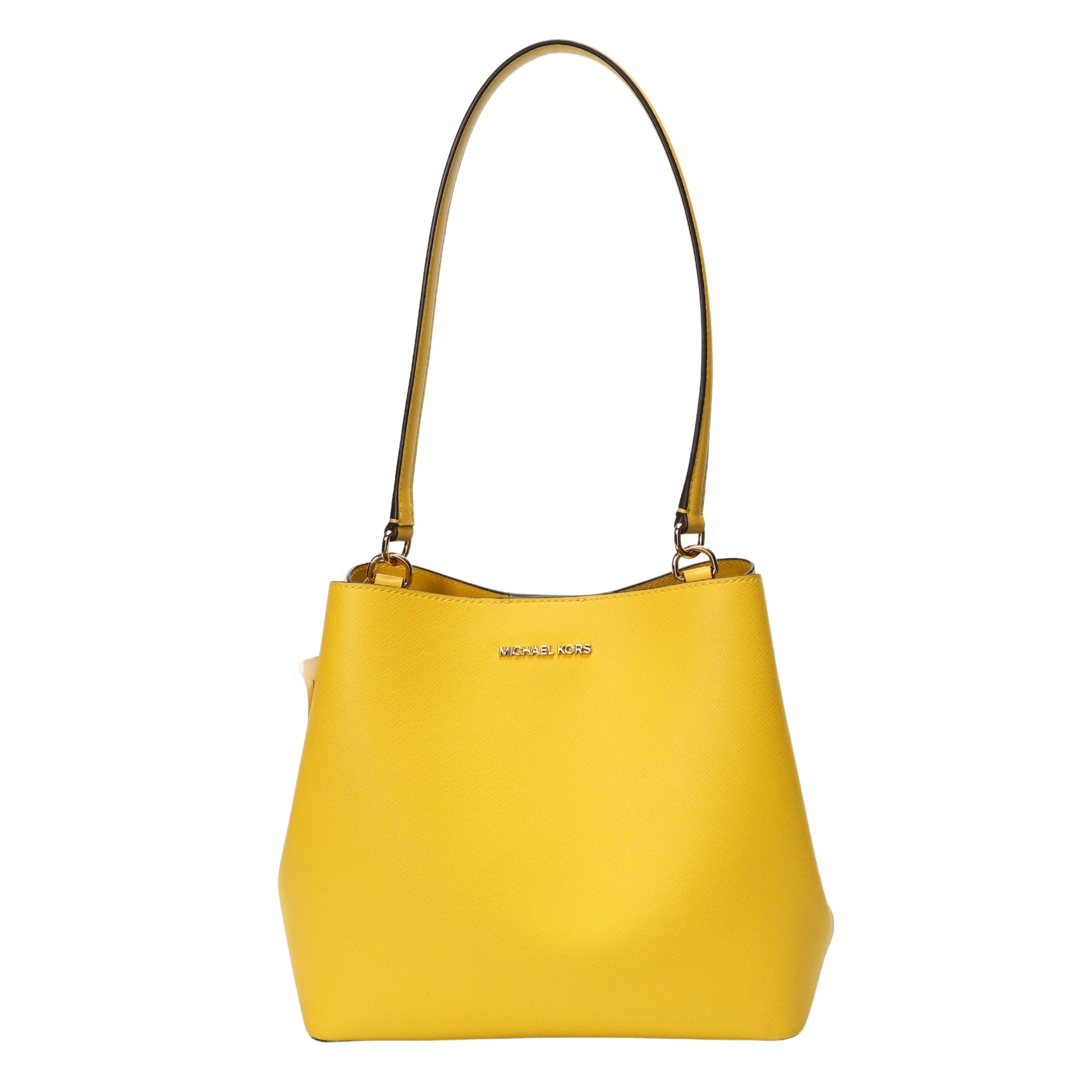 Michael Kors Pratt Medium Yellow Shoulder Bag