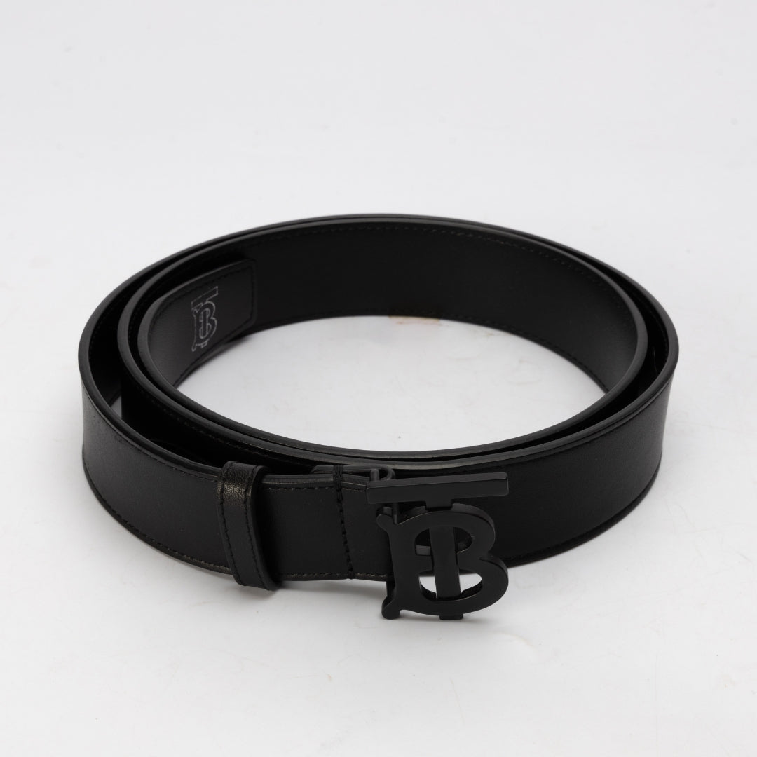 Burberry Leather TB Buckle Belt