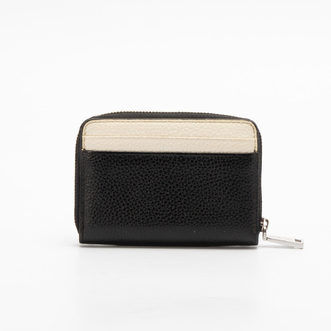 Michael Kors Black & Optic White Small Wallet