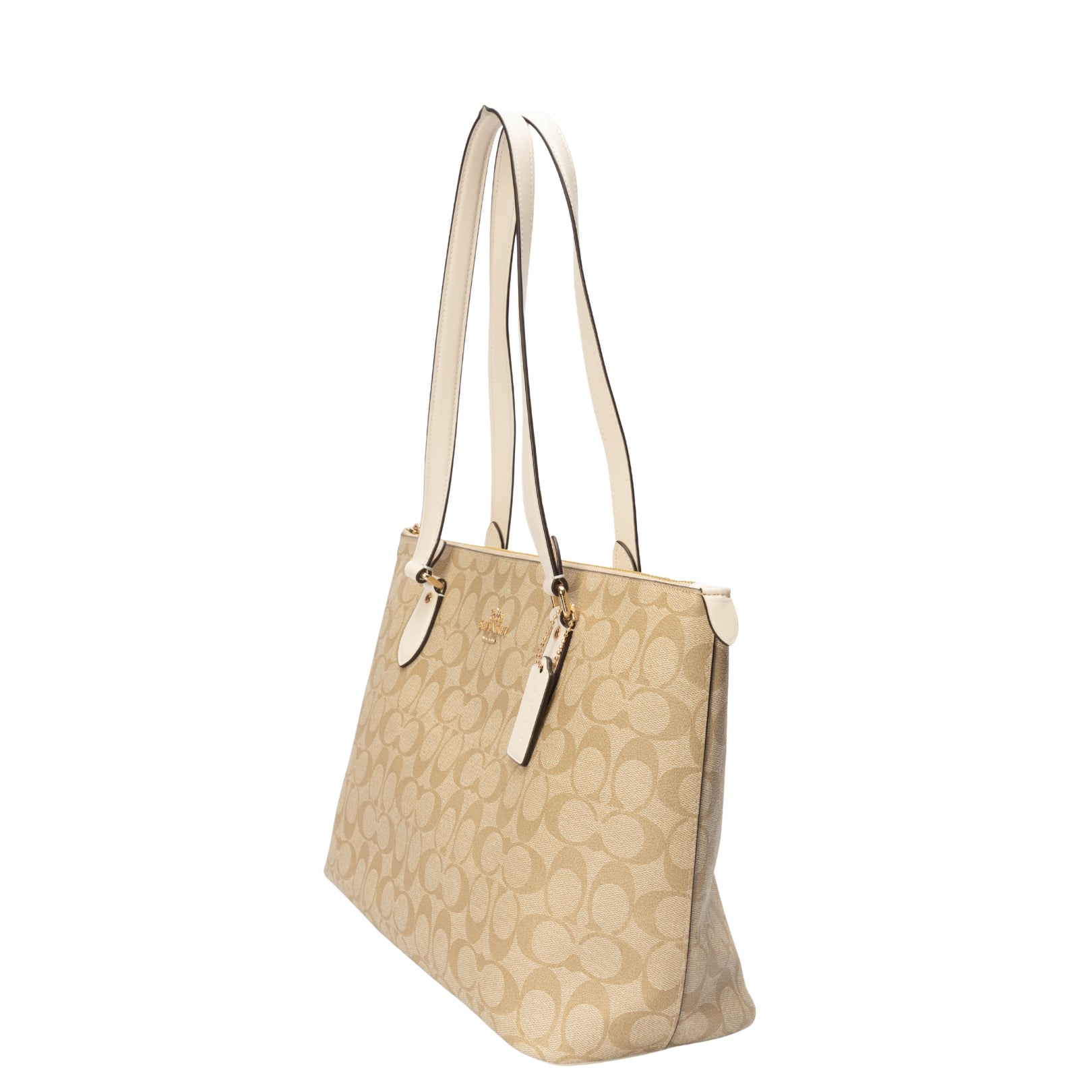 バッグ Coach Tote Bag Signature Beige A4 y2k Coach Gallery Beige Medium Tote Bag