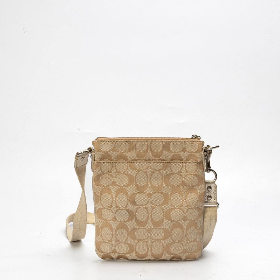 Coach Signature Canvas File Crossbody Bag