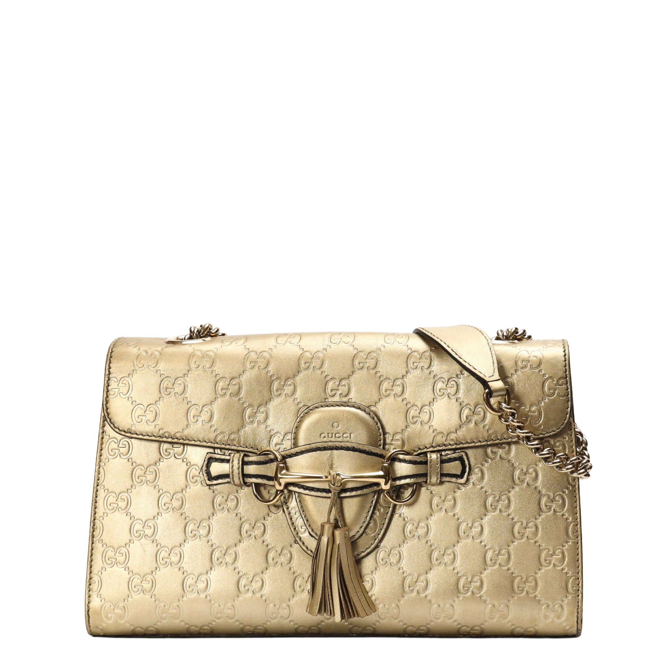 Gucci Guccissima Emily Metallic Shoulder Bag