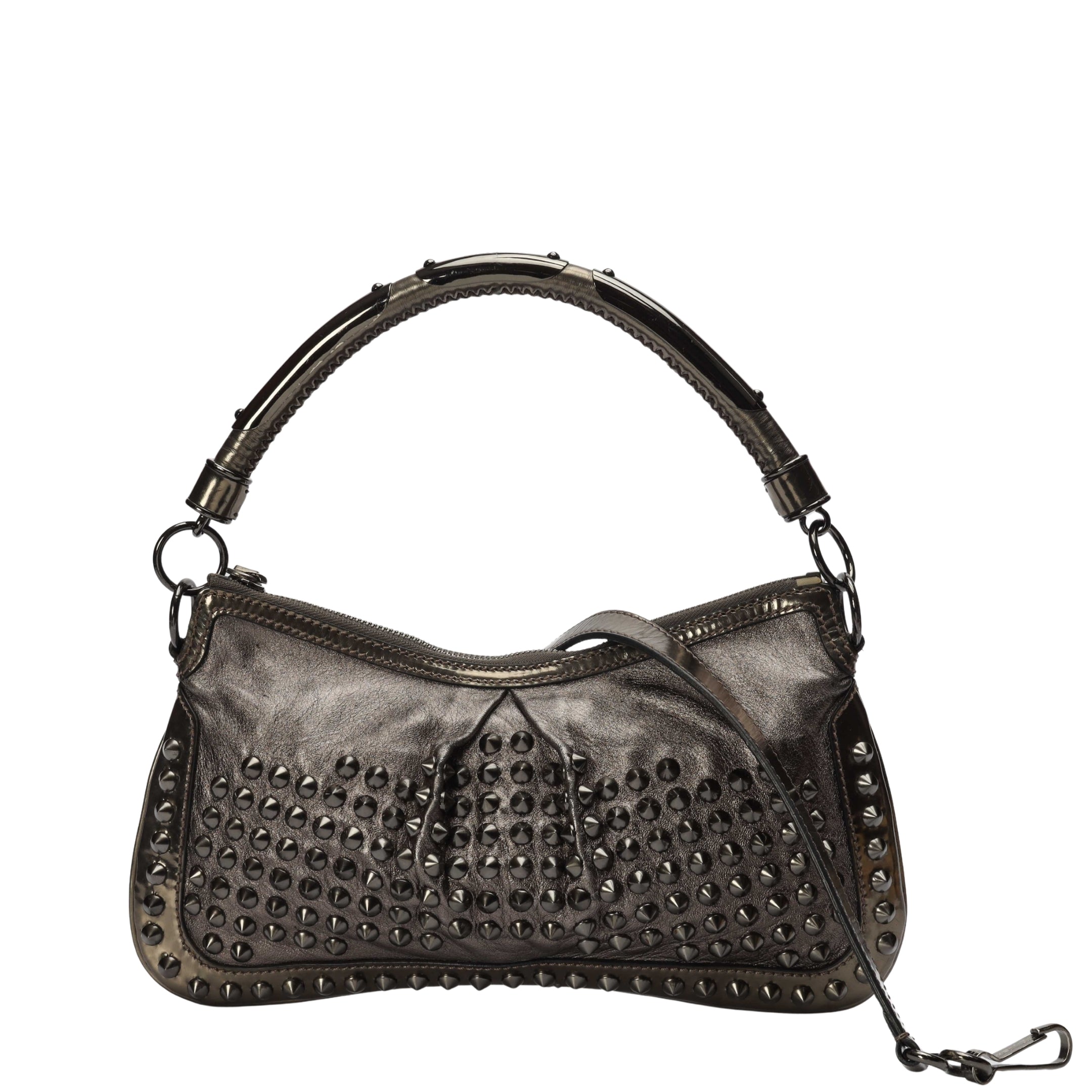 Burberry Charcoal Studded Shoulder Bag