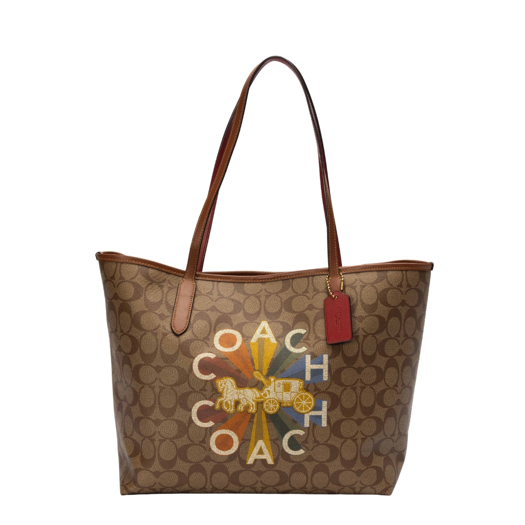 Coach Radial Rainbow City Tote Bag