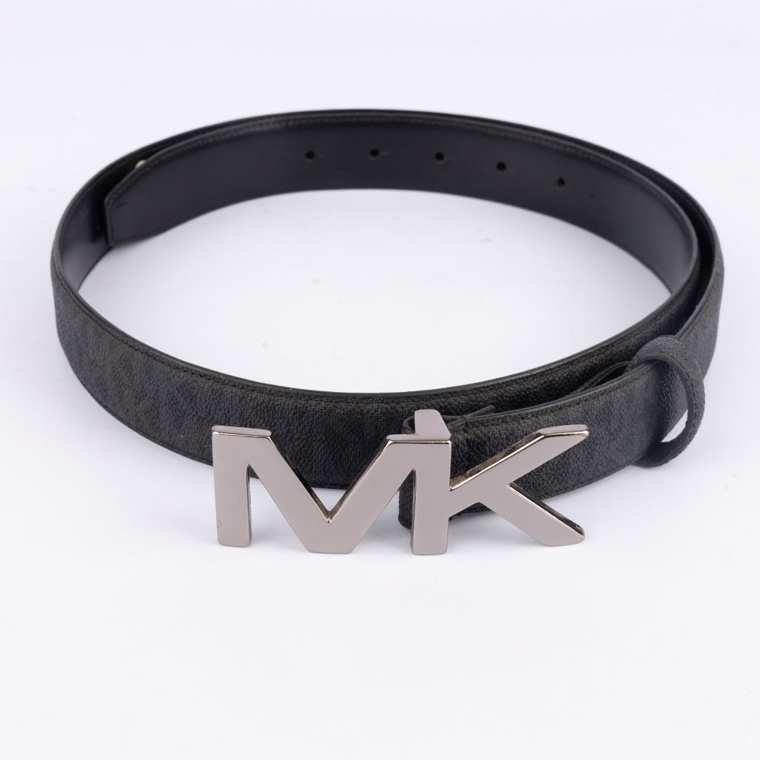 Michael Kors Monogram Silver Buckle Belt