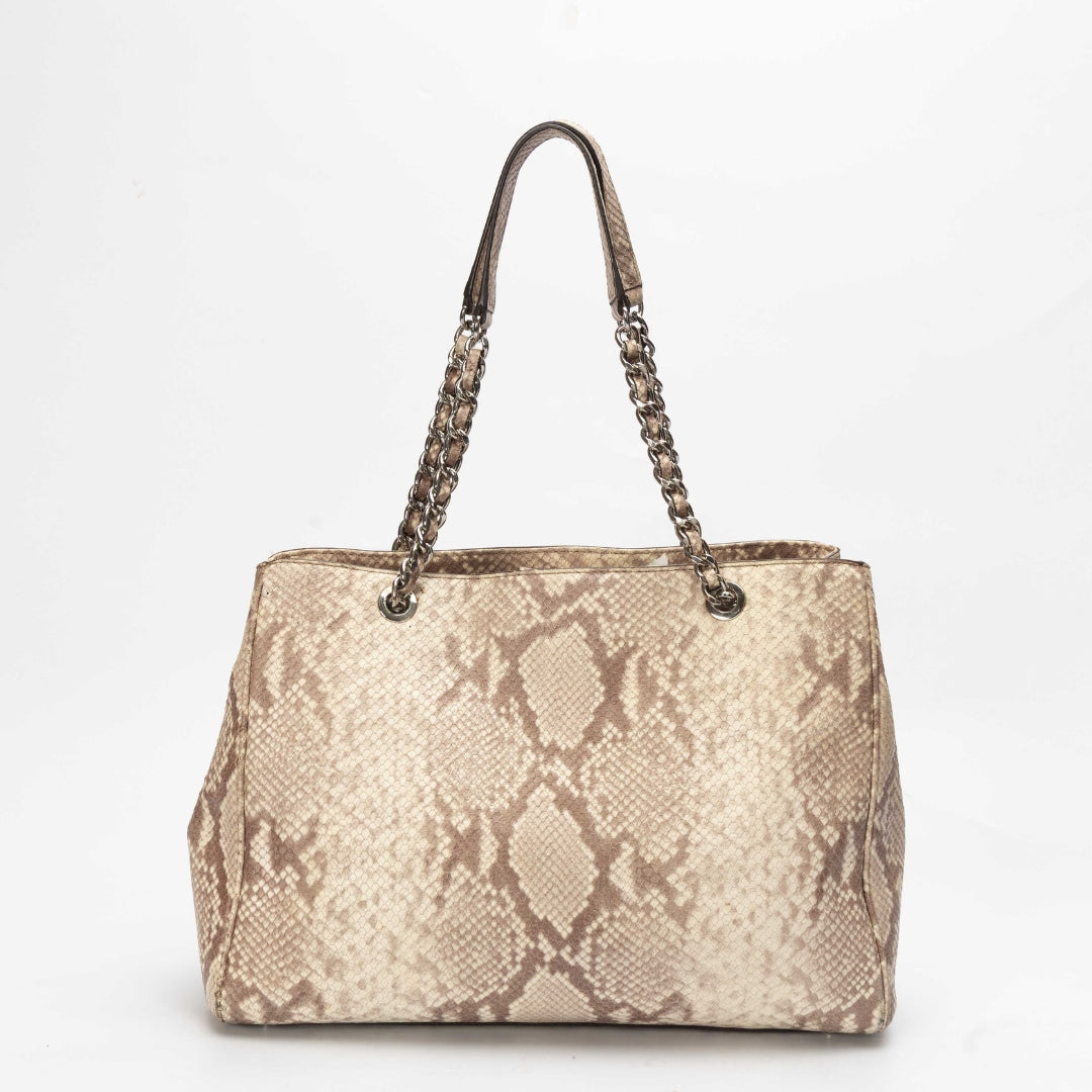Michael Kors Python Embossed Leather Shoulder Bag