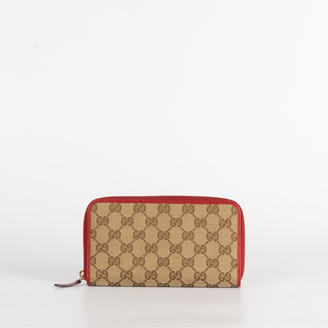 Gucci GG Canvas Zip Around Wallet