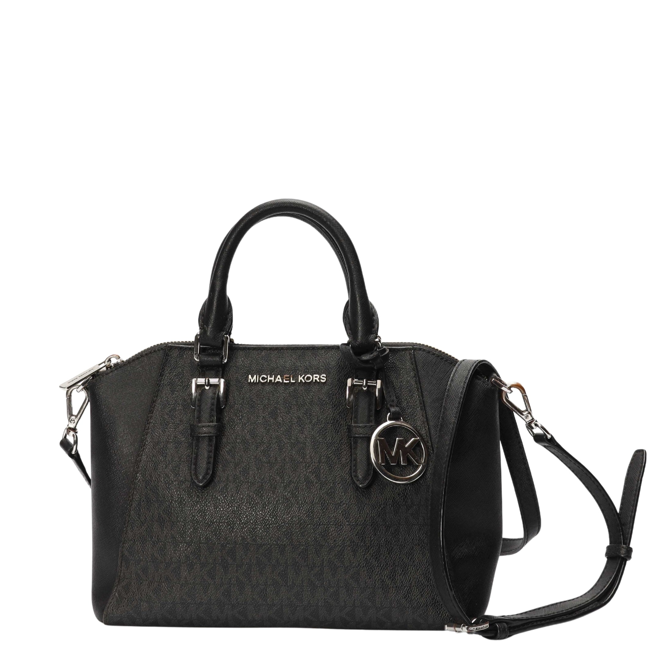 Michael Kors Ciara Black Logo Convertible Satchel