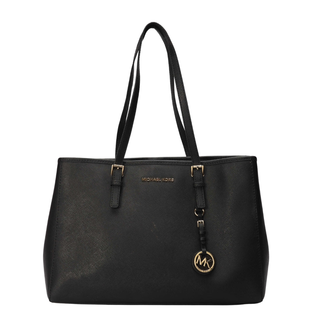 Michael Kors Jet Set Travel Medium Black Tote Bag