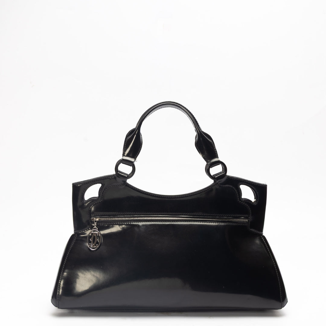 Cartier Black Patent Leather Marcello de Cartier Bag