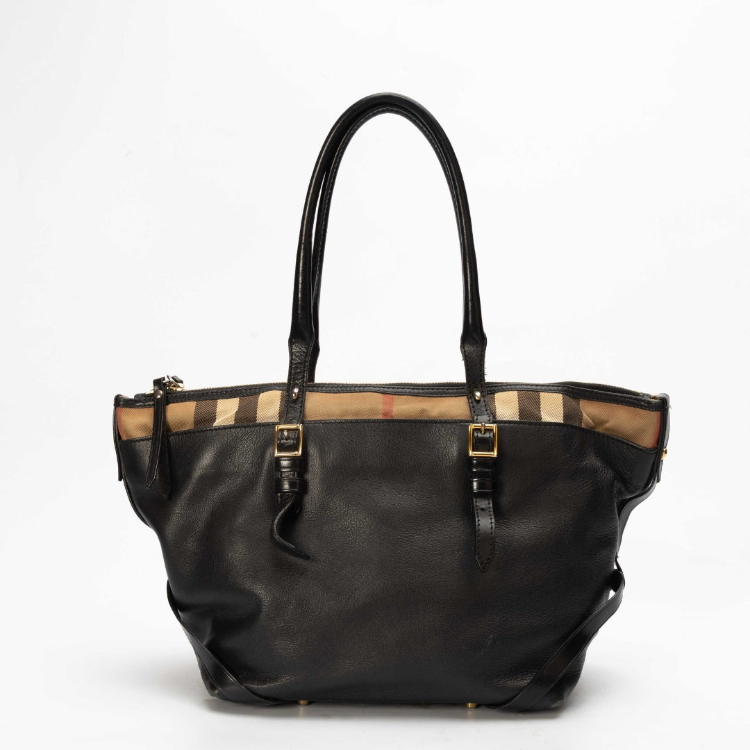 Burberry Black House Check Canvas Salisbury Tote