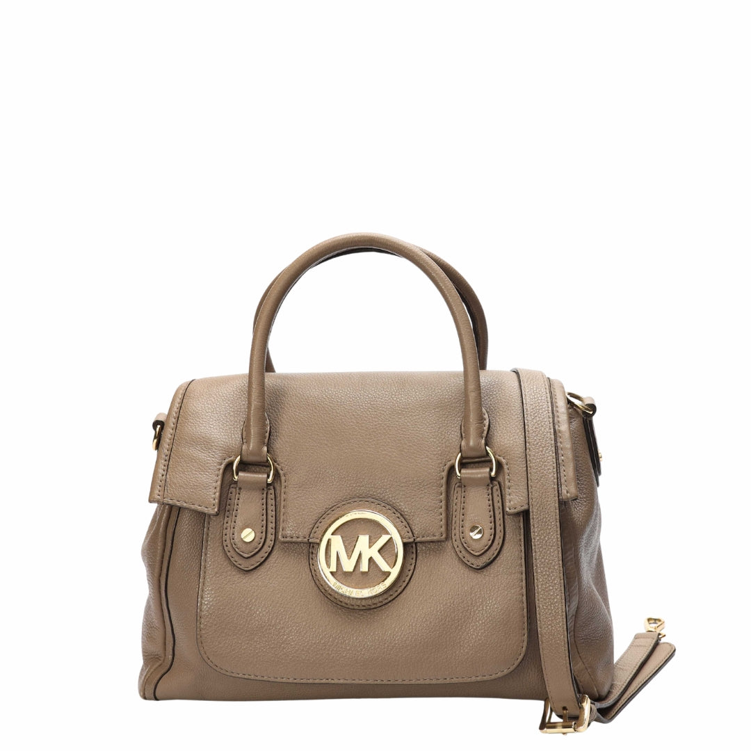 Michael Kors Margo Beige Satchel Sling