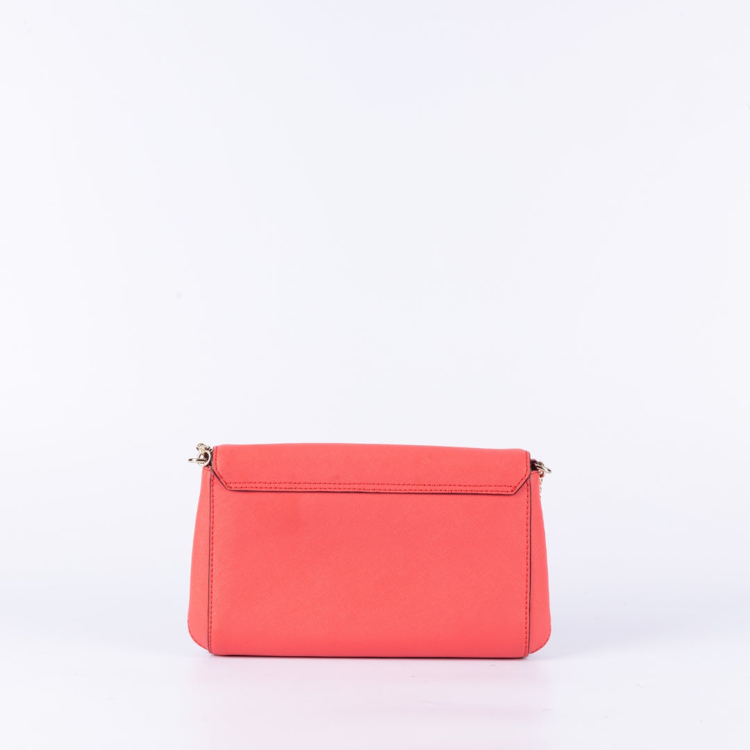 Kate Spade Coral Pink Leather Laurel Way Crossbody Bag