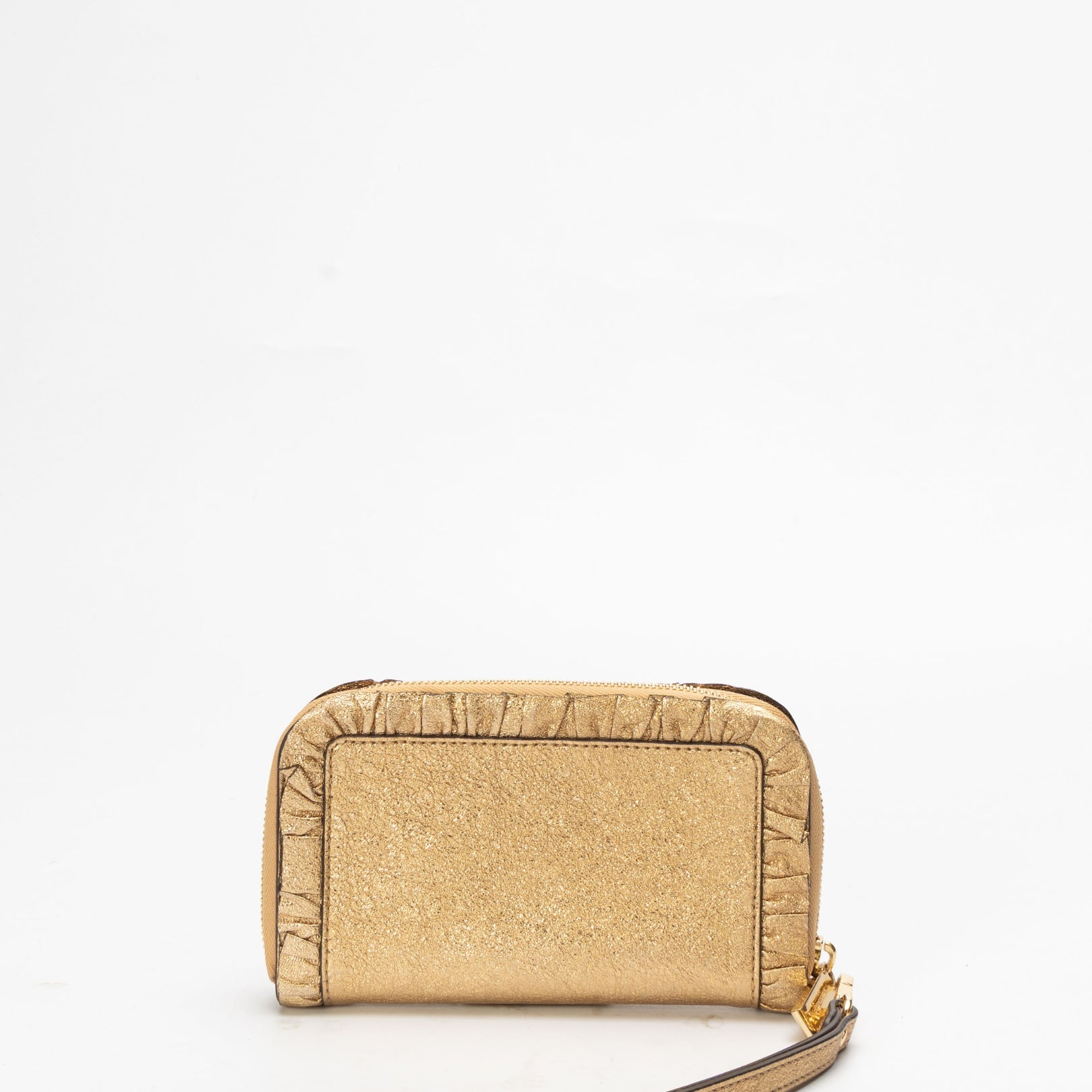 Michael Kors Gold Glitter Zippy Wallet