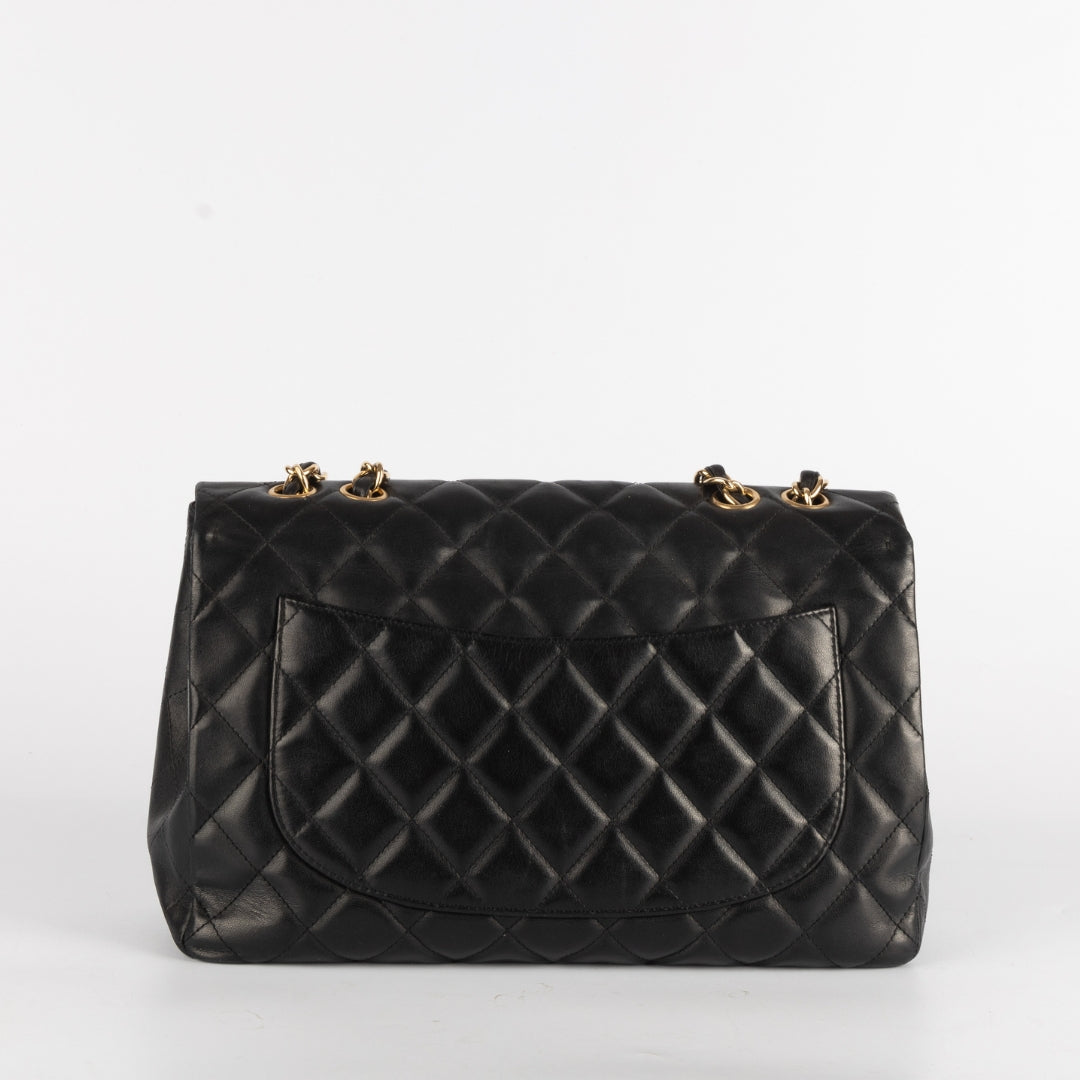 Chanel Black Quilted Leather Maxi Classic Shoulder Bag