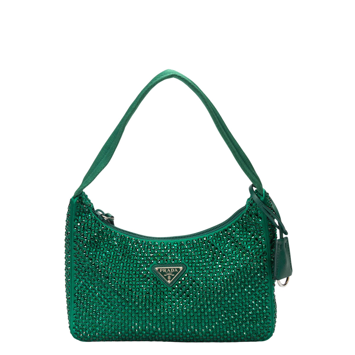 Prada Green Crystals Shoulder Bag