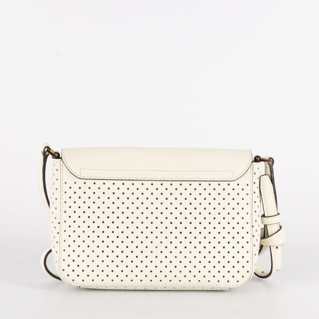 Michael Kors White Greenwich Medium Crossbody Bag