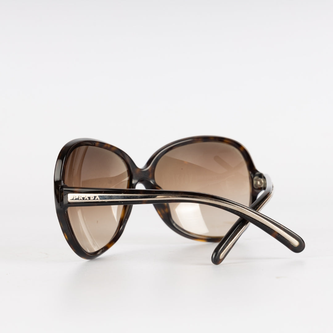 Prada Tortoise Frame Oversized Sunglasses